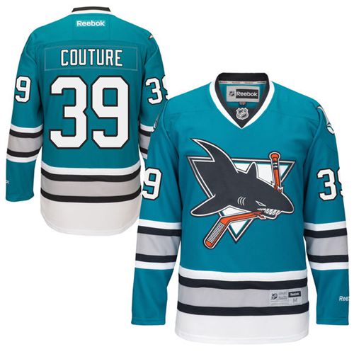 Mens Reebok San Jose Sharks 39 Logan Couture Authentic Teal Green 25th Anniversary NHL Jersey
